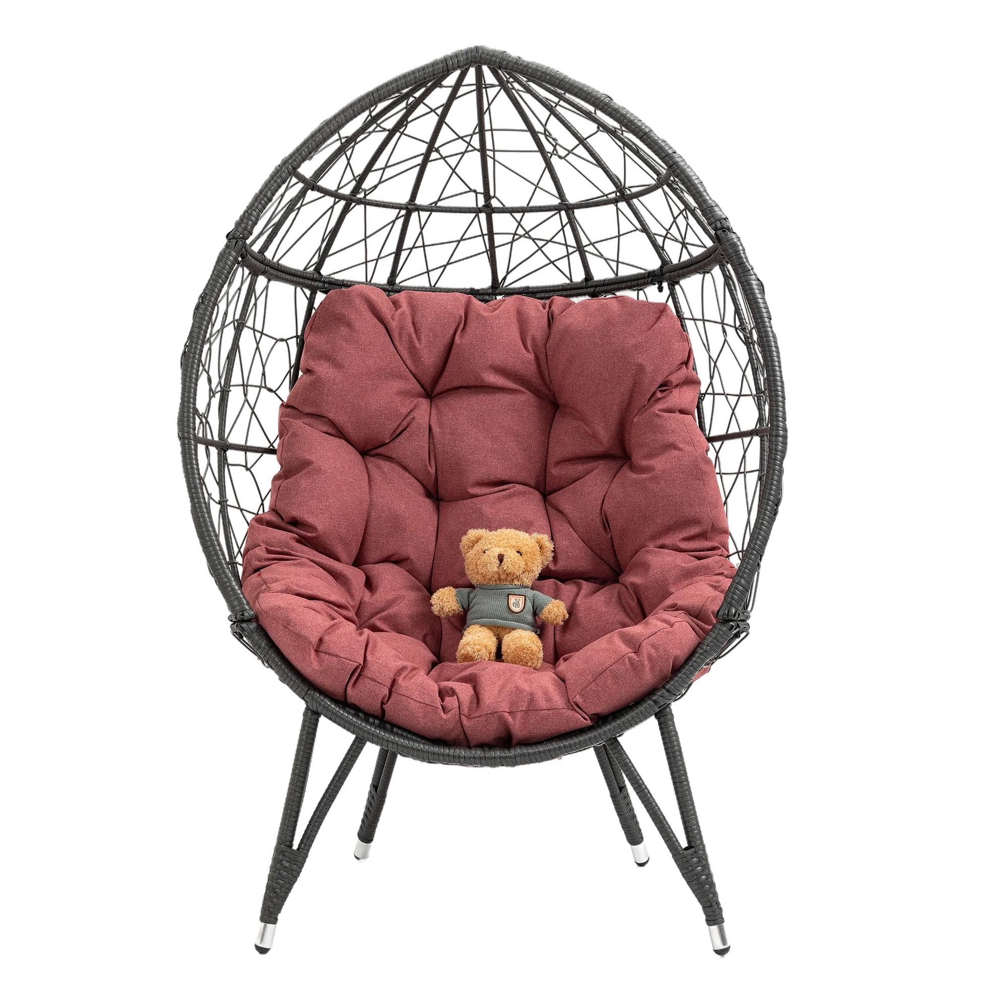 Stationary Wicker Egg Chair,Outdoor Patio Wicker Egg Chair Indoor