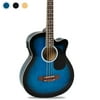 Best Choice Products 22-Fret Full Size Acoustic Electric Bass Guitar w/ 4-Band Equalizer, Truss Rod - Blue