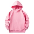 thumbnail image 3 of Lenpel Hoodies for Girls Boys Toddler Baby Casual Long Sleeve Hooded Sweatshirts Pullover Sweatshirt Tops with Pockets(Pink,1-2 Years), 3 of 3