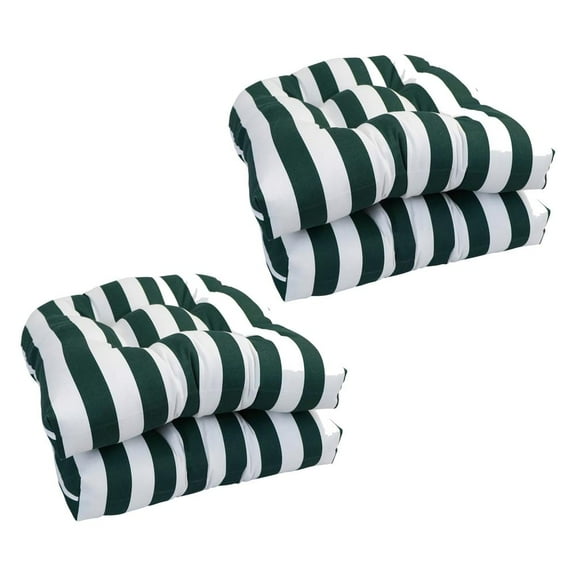 Blazing Needles 19-inch U-Shaped Dining Chair Cushions (Set of 4)  93184-4CH-OD-044