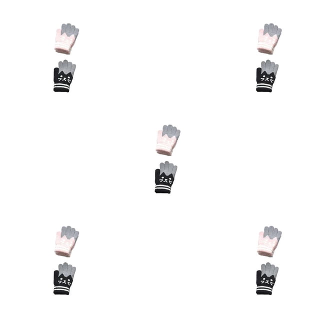 Minnieouse 2 pares de guantes para niños de dedo completo de dibujos animados para niños pequeños invierno otoño deportes al aire libre Type2 NO2