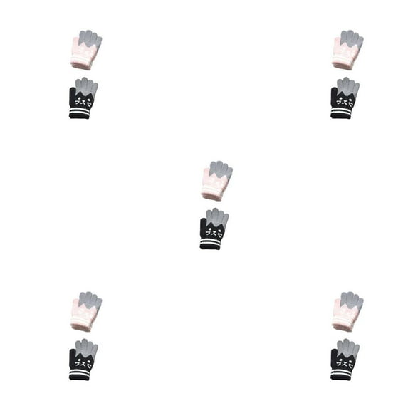 Minnieouse 2 pares de guantes para niños de dedo completo de dibujos animados para niños pequeños invierno otoño deportes al aire libre Type2 NO2