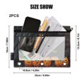 thumbnail image 3 of Ckdifva Halloween Pumpkin Pixel Pencil Pouch 3 Ring Zipper Pencil Case Binder Pockets Clear Top Cosmetic Bag 2 Pack, 3 of 6