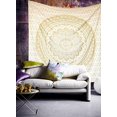 thumbnail image 2 of 150*200cm/59x78inch White Golden Mandala Shadow Indian Wall Hangings/Golden Tapestry Mandala Hippie/Psychedelic Bohemian Curtains Oriental Decorations/Golden Tapestry Bedspread, 2 of 5