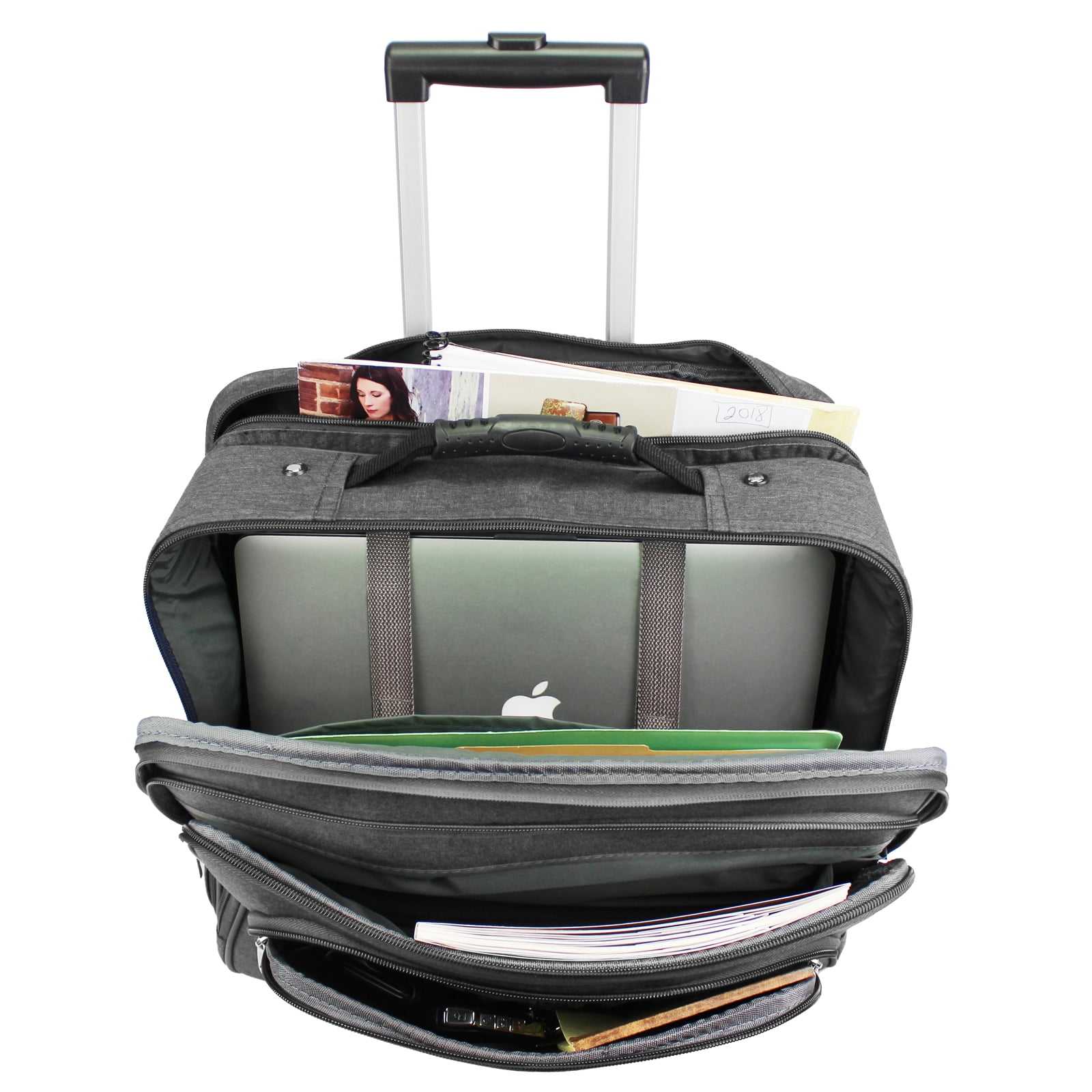 World Traveler Rolling 17-inch Laptop Case - Grey