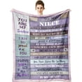 thumbnail image 1 of LHSHID Niece Gifts from Auntie Gifts for Niece from Uncle Blanket Niece Gifts from Aunt Niece Gifts from Funcle Birthday Gifts for Niece from Aunt Nieces Graduation Gift Ideas 30"x40", 1 of 5