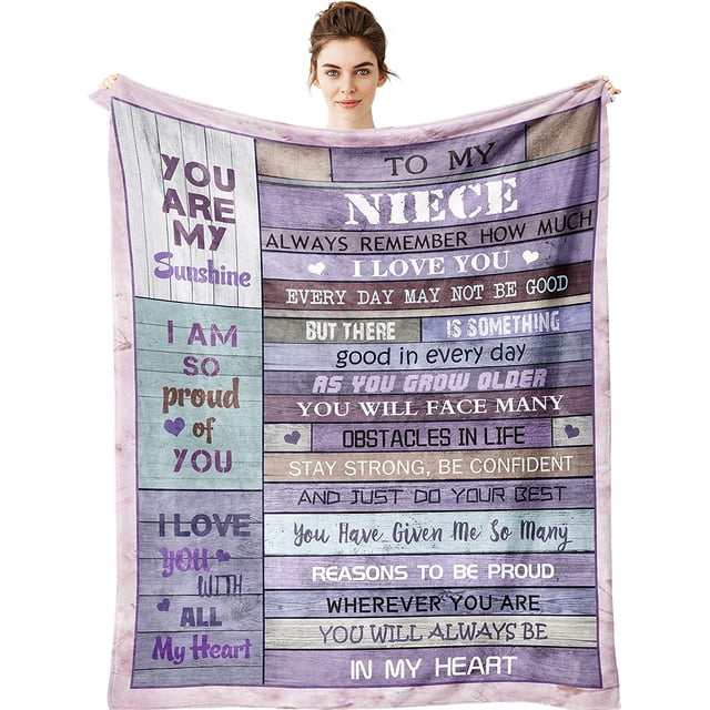 LHSHID Niece Gifts from Auntie Gifts for Niece from Uncle Blanket Niece Gifts from Aunt Niece Gifts from Funcle Birthday Gifts for Niece from Aunt Nieces Graduation Gift Ideas 40"x50"
