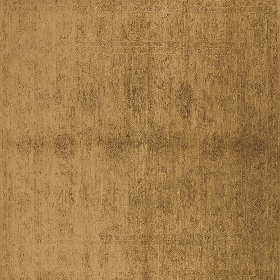 Ahgly Company Indoor Square Oriental Brown Industrial Area Rugs, 5' Square