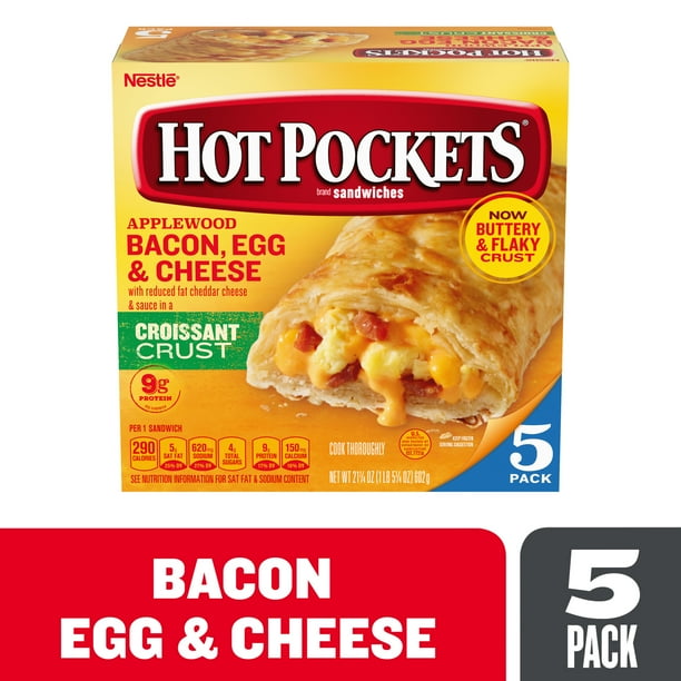 Hot Pockets Bacon, Egg & Cheese Croissant Crust Breakfast Sandwiches 21