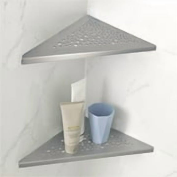Corner Shower Shelf 10'' Brushed Stainless Steel 2 Pack Hidrop-US Shelves for Bathroom Tiled Wall