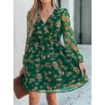 thumbnail image 5 of Cupshe Women's Floral Print Chiffon Mini Dress, Size XS-XL, 5 of 5