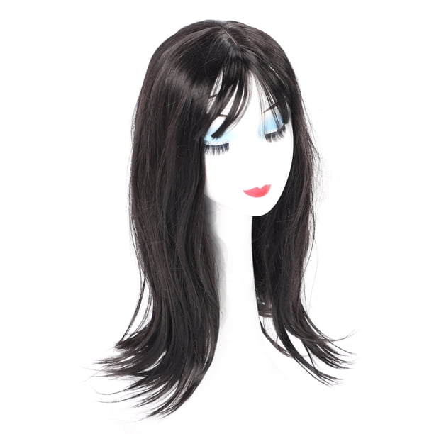 Peluca Larga Negra, Estilo de Estilo Duradero de Moda para Damas