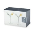 thumbnail image 7 of Viski Faceted Martini Glasses for Birthday, Wedding Party, 12oz Set of 2, 7 of 7