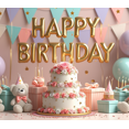 thumbnail image 3 of Decorative Banner Happy Birthday Cake Teddy Bear for Birthday Celebration Kids Party Decorations, 3 of 7