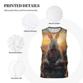 thumbnail image 3 of Pofeuu Flower Meditating Rabbit Print Basketball Jersey, Shirts for Men Youth Basketball Jersey Crew Neck-XX-Large, 3 of 6