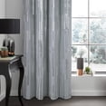 thumbnail image 2 of ZXNYH Soft Velvet Foil Print Curtains 95 Inches Long Silver and Gold Chevron Curtains Luxury Window Treatment Silver 2 Panels 54 * 95 Inches, 2 of 8
