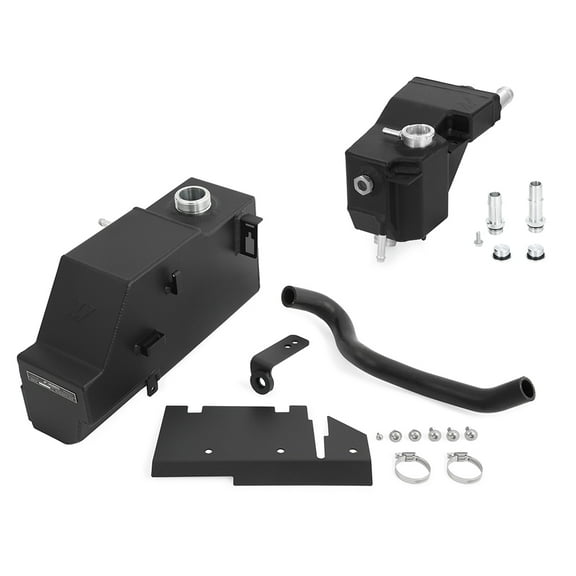 Mishimoto MMRT-F2D-11KMWBK Aluminum Degas Tank Kit, Compatible With 2011-2019 Ford 6.7L Powerstroke, Micro-Wrinkle Black