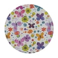 thumbnail image 2 of JEUXUS Decorative Round Fitted Tablecloth,Butterfly Elastic Edged Polyester Table Pad,Vibrant Flora Pattern Polka Dotted Vintage Print Table Cover, Fits Round Table 40", for Indoor Outdoor Patio Use, 2 of 7