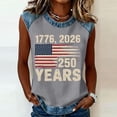 thumbnail image 2 of Trgacdwlo 1776-2026 250th Anniversary USA Flag Print Independence Day Womens Tank Top Celebration Fourth of July Shirt Women, 2 of 6