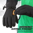 thumbnail image 4 of Guantes de esquí MCTi MC1605 impermeables, cálidos, para hombre, talla grande, negros, 4 of 6