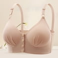 thumbnail image 2 of Front Closure Comfort Bra - Wireless Full Coverage Bralette for Older Women, Easy Hook Nursing Bra | Hontri | Womens Front Closure Bra Comfortable Underwear No Rims Convenient (Beige | 36), 2 of 9