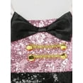 thumbnail image 4 of TiaoBug Baby Girls Shiny Circus Ringmaster Costume Sleeveless Tailcoat Romper Christmas Party Outfits Pink 3-4, 4 of 6