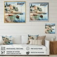 thumbnail image 4 of Designart "At Antibes French Seaside wall art IV" Nautical & Beach Floater Framed Wall Art Living Room, 4 of 7