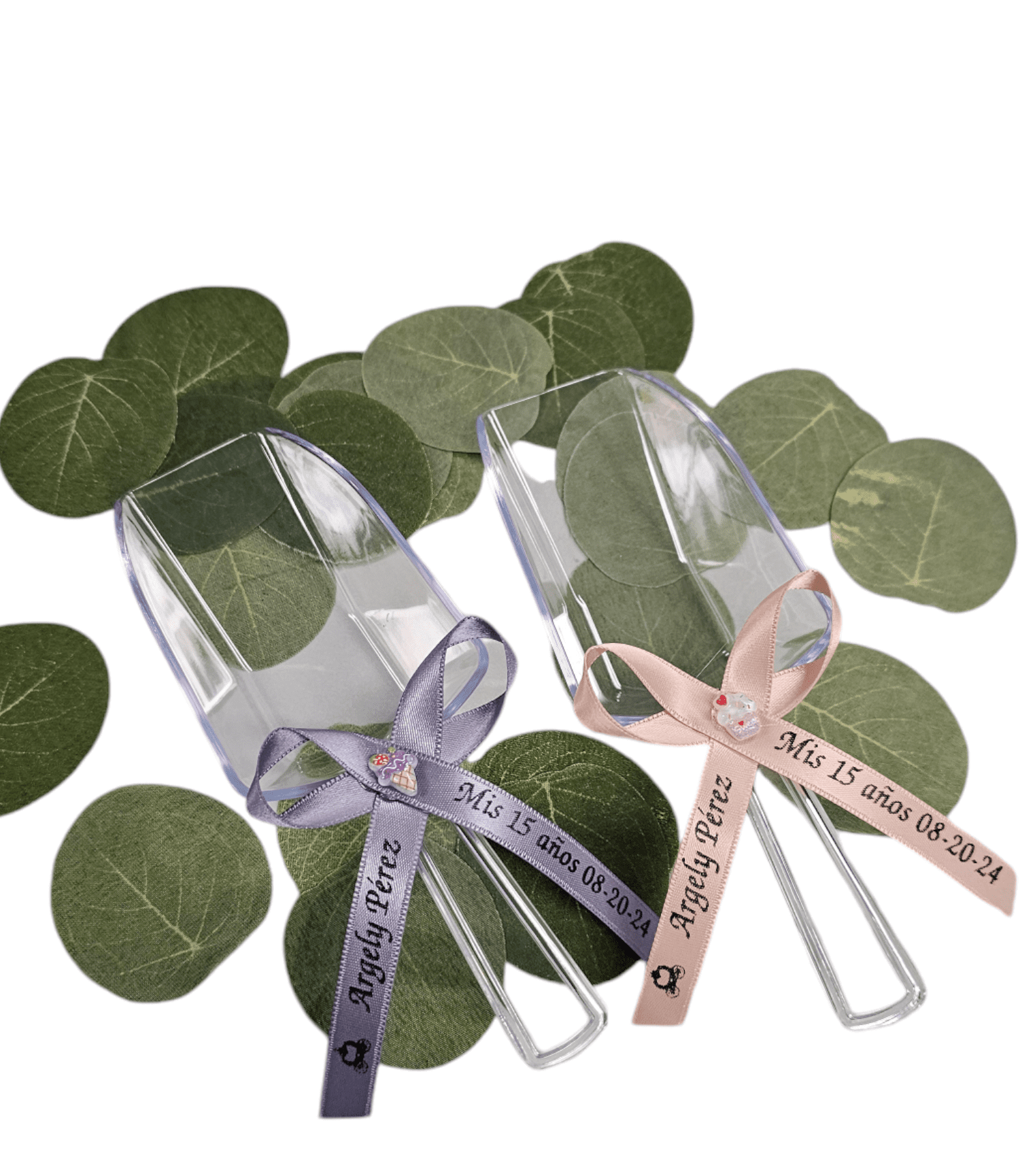 Personalized Ribbons Baby Bridal Shower Wedding Favors Custom Made Pink Bows Name