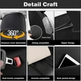 thumbnail image 6 of Car 5-Seat Covers Front & Rear Full Set Compatible with Nissan Sentra 2008-2024 PU Leather Seat Cushion Protector Waterproof Black, 6 of 7