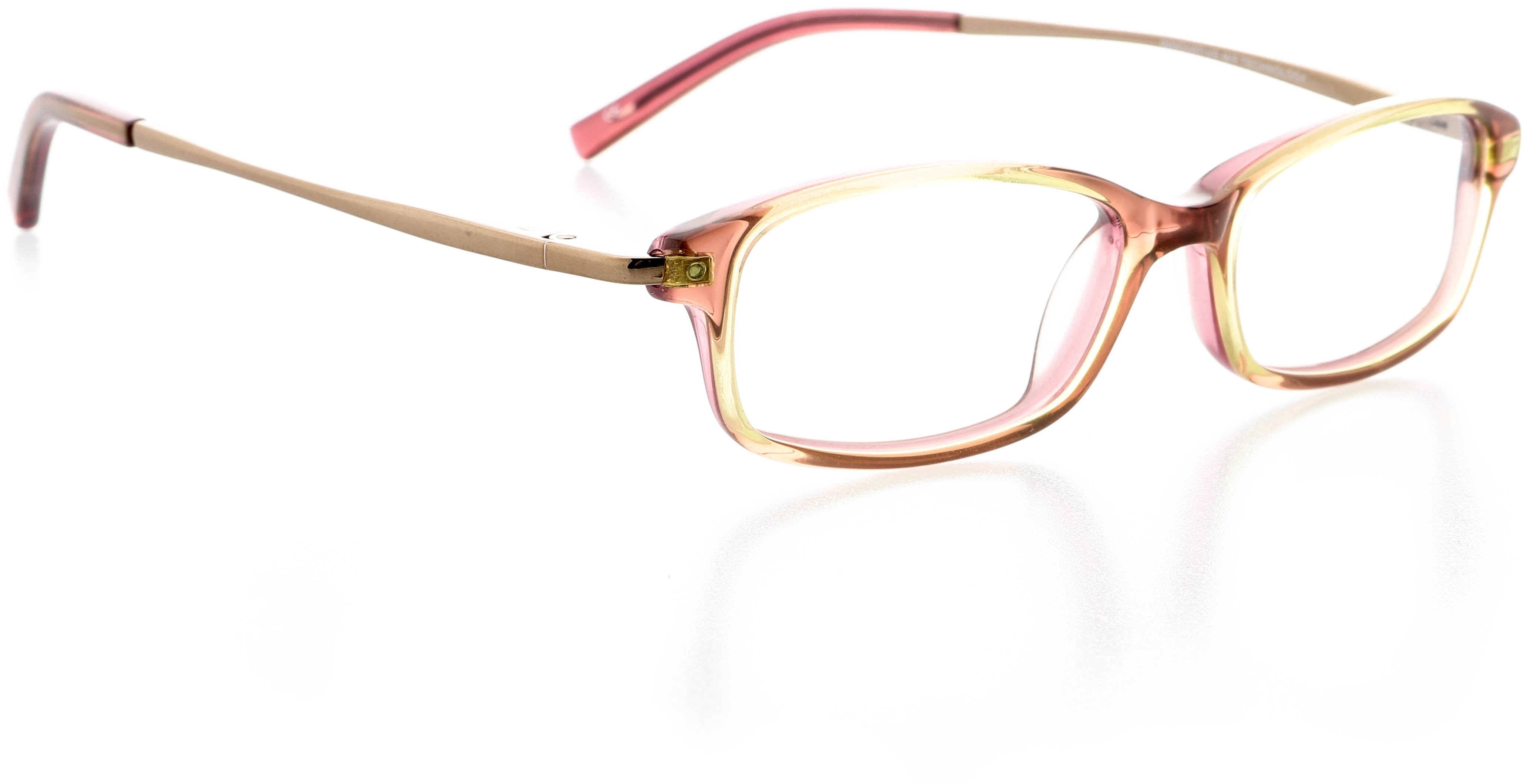 Womens Optical Eyewear - Rectangle Shape, Plastic Full Rim, Olive Brown