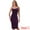 Dark Purple, variant on DARING DIVA Velvet Cowl Neck Side Slit Bodycon Cami Midi Dress XS Burgundy