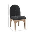 thumbnail image 3 of Meridian Furniture Waldorf Black Chenille Fabric Dining Side Chair, 3 of 8