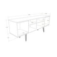 thumbnail image 3 of Theodore Wood 63" TV Stand with 6 Shelves in Black & Cinnamon, 3 of 3