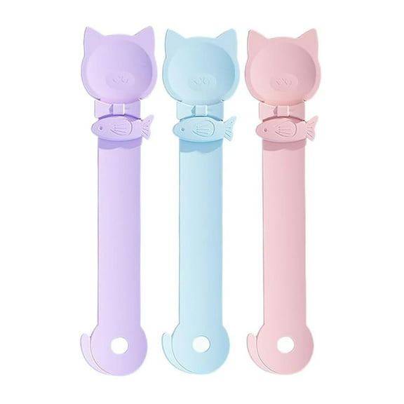 Cats Food Spoon Squeeze Treat Cats Spoon Squeeze Clip Food Feeding Spoon MultiFunction Long Handle Pet Spoon