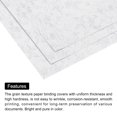 thumbnail image 4 of 50Pcs Texture Paper Binding Covers, Binding Presentation Covers, 8.5x11 Inches, 8 Mil 65 Lb, Silver White, 4 of 7