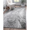 thumbnail image 2 of Unique Loom 3137721 9 x 12 ft. Albert Sofia Rectangular Rug, Dark Gray, 2 of 10