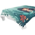 thumbnail image 4 of YAZAOO Square Tablecloth Cute Cartoon Mermaid Pattern Tableclothes, 4 of 9