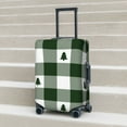 thumbnail image 6 of Gukieu Green White Christmas Tree Lumberjack Plaid Print Suitcase Protective Cover, Elastic Zipper Buckle Suitcase Protective Cover, Suitable for Travel, Business Trip-Small, 6 of 7