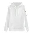 thumbnail image 4 of PMVFHDE Women's Cozy Brushed Lined Pullover Hoodie with Drawstring, Warm Winter Casual Long Sleeve Sweatshirt Top White，XXL, 4 of 5