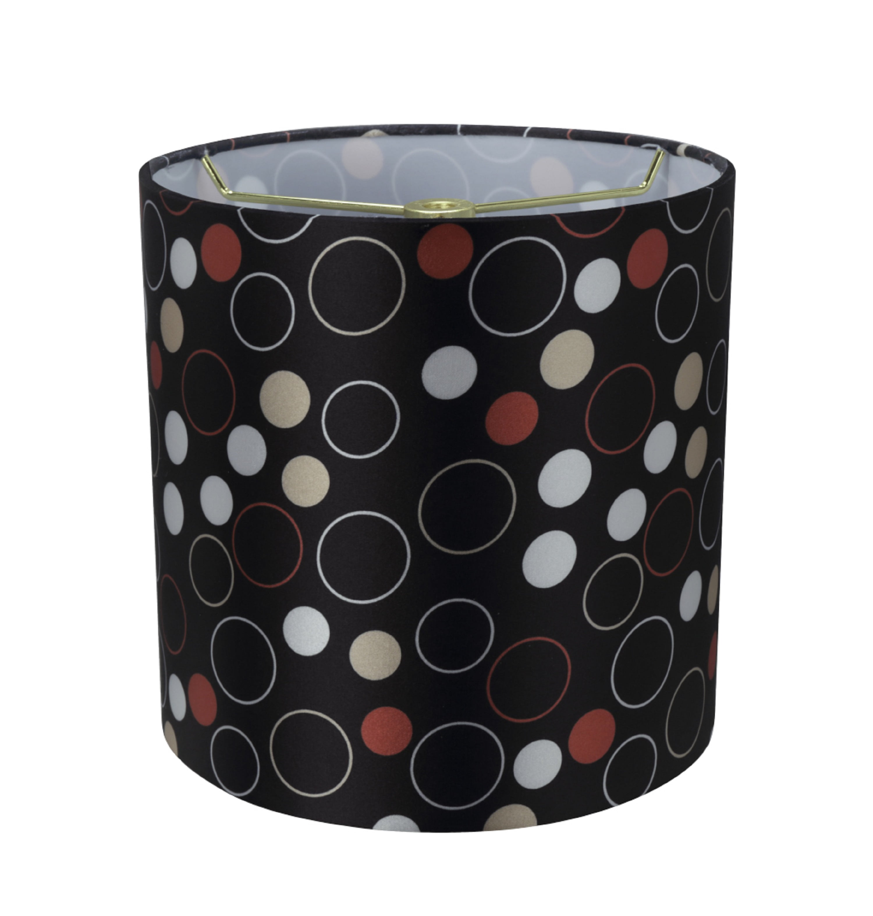 Aspen Creative 31232 Transitional Drum (Cylinder) Shaped Spider Construction Lamp Shade in Black, 8" wide (8" x 8" x 8")