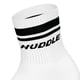 thumbnail image 3 of HUDDLE Calcetines Unisex, pack de 6 – Rayas dobles, logo, Short Crew, calcetines deportivos, color liso Blanco 39-42, 3 of 3