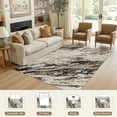 thumbnail image 6 of MICGEEK 6x9 Washable Area Rugs for Living Room, Modern Abstract Printed Rug, Vacuum-Friendly, Non Slip Indoor Rug for Bedroom Dining Room Home Decor Carpet, Black/Gold, 6 of 10