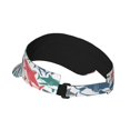 thumbnail image 2 of Pofeuu Colorful Shark Print Sunscreen Visor Cap Adjustable Sport Empty Top Baseball Sun Cap for Men Women Sports Outdoor Headwear, 2 of 7