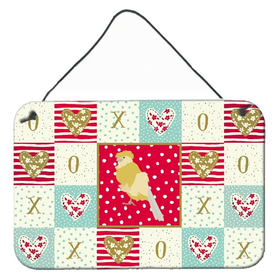 Carolines Treasures CK5502DS812 French Curly Canary Love Wall or Door Hanging Prints 8x12 multicolor