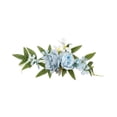 thumbnail image 1 of Letrero de bienvenida para boda, decoración floral, flores artificiales ligeras, guirnaldas. Azul, 1 of 9
