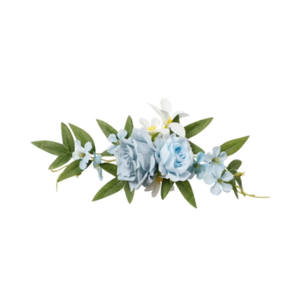Decoración de fondo, flores artificiales, guirnaldas, decoración de pasteles, flores para pasillos y bancos. Azul