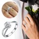 thumbnail image 3 of Eterno Apilable Anillo de compromiso Aniversario de boda Señoras, 3 of 6