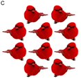 thumbnail image 1 of MesaSe Visland 10 Pcs Ornements Cardinaux Rouges Faits à la Main Oiseaux Artificiels à Clipser sur Arbre de Noël Couronnes Guirlandes Décorations, 1 of 6