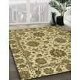 thumbnail image 2 of Ahgly Company Tapis d'Intérieur Carré Abstrait Chrome Or Jaune Zone Orientale, 7' Carré, 2 of 6