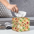 thumbnail image 6 of Yiaed Herb Of Burger Print Tissue Box Cover, PU Leather Decorative Organizer for Tabletop, Bathroom, Car, Office Creative Decorative, 6 of 7